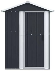 vidaXL Αποθήκη Κήπου Ανθρακί 126x97,5x177 εκ. Γαλβανισμένο Ατσάλι