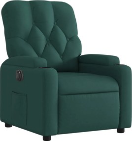 vidaXL Πολυθρόνα Ανακλινόμενη Ηλεκτρική Πράσινο Υφασμάτινη