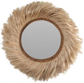 ΚΑΘΡΕΠΤΗΣ ΣΤΡΟΓΓΥΛΟΣ ΜΕ ΠΛΑΙΣΙΟ ΙΝΕΣ ΑΜΠΑΚΑ ΧΡΩΜΑ ΦΥΣΙΚΟ ΜΑΥΡΟ Φ100εκ.HM7749