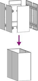 vidaXL Ζαρντινιέρα Μαύρη 40x80x80 εκ. από Χάλυβα