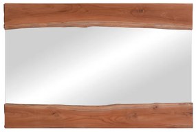 Καθρέπτης Riverine pakoworld teak ξύλο σε φυσική απόχρωση 120x80x4εκ