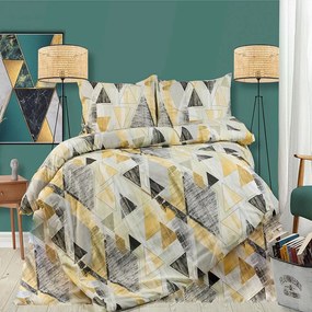 Παπλωματοθήκη Geometrical 333 Beige DimCol Single 160x240cm 100% Cotton Flannel
