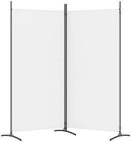 vidaXL Διαχωριστικό Δωματίου με 2 Πάνελ Λευκό 175 x 180 εκ. από Ύφασμα