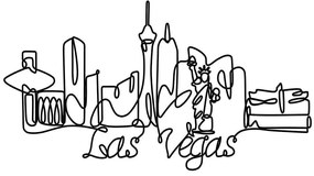 Διακοσμητικό Τοίχου Las Vegas 930DYU1158 120x1,5x62cm Black Wallity Μέταλλο