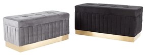 Liberta ICTUS ΣΚΑΜΠΟ SET 2ΤΕΜ ΜΑΥΡΟ ΓΚΡΙ 90x42xH44cm 90x42xH44cm 16-0500