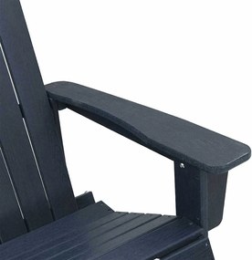 vidaXL Σετ Ξαπλώστρας Κήπου 3 pcs Σκούρο μπλε HDPE