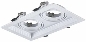 Σποτ Φωτιστικό Χωνευτό Reflector 2xGU10 IP20 Aca-XMGU2W-Λευκό XMGU2W