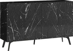 Μπουφές Dune Megapap χρώμα μαύρο εφέ μαρμάρου 123x35x77,4εκ.