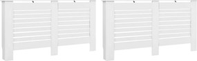 vidaXL Καλύμματα Καλοριφέρ 2 τεμ. Λευκά 152 x 19 x 81,5 εκ. από MDF