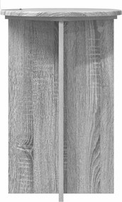vidaXL Βάση φυτών 2 pcs Γκρι Sonoma Ø40 x 60 εκ. Επεξεργασμένο Ξύλο