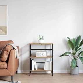 vidaXL Ράφι Βιβλίων 2 επιπέδων 60 x 29,5 x 81 εκ Επεξεργασμένο ξύλο