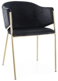 KRZESŁO BONO VELVET ZŁOTY STELAZ/CZARNY BLUVEL 19 DIOMMI-80-3532