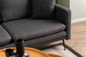 Γωνιακός Καναπές Σκούρο Γκρι MURURO 65x245x75