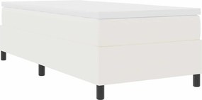 vidaXL Κρεβάτι πλατφόρμα Κρεμ 90 x 200 cm Υφασμάτινο Κορντουρά