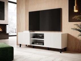 Τραπέζι Tv Charlotte H102, Μαύρο, Άσπρο, Ο αριθμός των θυρών: 2, 150x52x40cm, 36 kg | Epipla1.gr