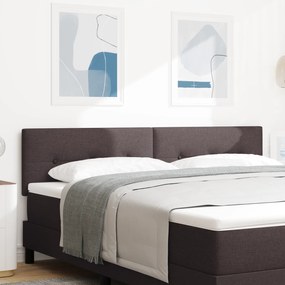 vidaXL LED Κεφαλάρι με Κουμπιά Σαλονιού Καφέ 90 εκ Υφασμάτινο