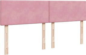vidaXL Κρεβάτι Boxspring με Στρώμα Ροζ 180x200 εκ. Βελούδινο