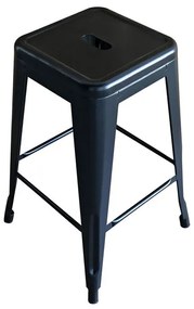 RELIX Σκαμπό Bar H.65cm, Στοιβαζόμενο, Μέταλλο Βαφή Μαύρο 42x42 H.65cm Ε5193,1W