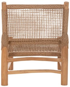 ΚΑΡΕΚΛΑ LONDER  ΞΥΛΟ TEAK ΣΕ ΦΥΣΙΚΟ ΚΑΙ ΣΥΝΘΕΤΙΚΟ RATTAN 63x77x77Υεκ.