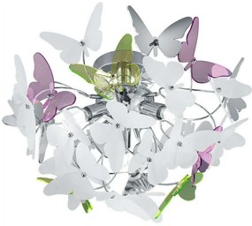 Φωτιστικό Οροφής - Πλαφονιέρα Butterfly R60213017 3xG9 28W Φ45 28cm Chrome RL Lighting Metal,Acrylic