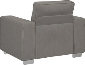 vidaXL Πολυθρόνα Ανοιχτό Γκρι Ύφασμα Κοτλέ 100 x 77 x 82 εκ.