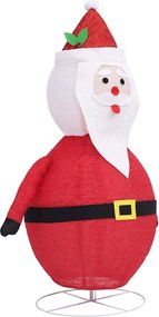 vidaXL Άγιος Βασίλης Χριστουγ. Φιγούρα LED 60 εκ. Πολυτελές Ύφασμα