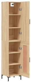 vidaXL Μπουφές Sonoma δρυς 34,5 x 34 x 180 εκ. από Επεξεργασμένο Ξύλο