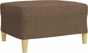 vidaXL Σετ καναπέδων 4 τεμαχίων με υποπόδιο καφέ ύφασμα