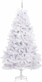 vidaXL Τεχνητό Χριστουγεννιάτικο Δέντρο με Άξονα με βάση Λευκό 270 cm