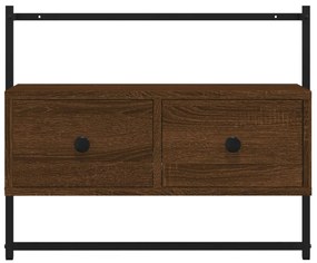 vidaXL Έπιπλο Τηλεόρασης Επιτοίχιο Καφέ Δρυς 60,5x30x51 εκ. Επεξ. Ξύλο