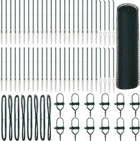 vidaXL Στύλος Περιφράξεων Πράσινο 100 x 0,5 m (13 mm πλέγμα)