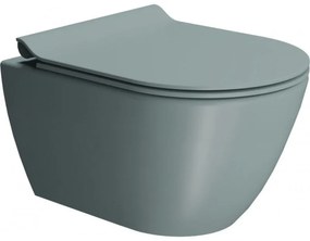 GSI Pura Swirl Ghiaccio 881600SC-920 Λεκάνη Κρεμαστή 50cm με κάλυμμα βακελίτη Slim Soft Close αποσπώμενο