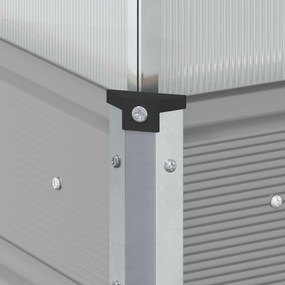vidaXL Γλάστρα Ανοιχτό γκρι 100 x 100 x 77 cm Επικαλυμμένος Χάλυβας