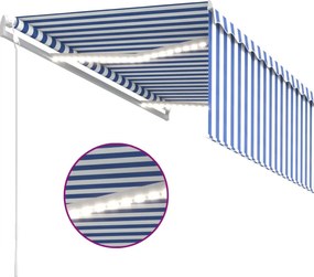 vidaXL Ηλεκτρική τέντα με LED και αισθητήρα 3,5 x 2,5 m