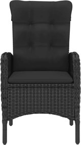 vidaXL Σετ Τραπεζαρίας Κήπου 5 Τεμαχίων Μαύρο