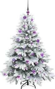 vidaXL Τεχνητό Χριστουγεννιάτικο Δέντρο Λευκό 150 cm ΠΕ και PVC