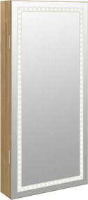 vidaXL Έπιπλο Κοσμημάτων με Καθρέφτη/LED Φώτα Επιτοίχιο