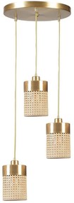 Φωτιστικό Οροφής Zeus 941RTN1187 Φ30x70cm 3xE27 40W Gold Opviq