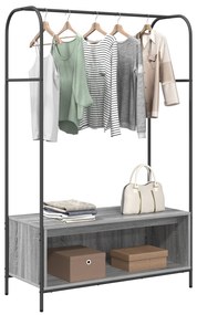 vidaXL Ράφι Ρούχων με Ράφια Γκρι Sonoma 100x44x160 εκ.