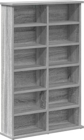 vidaXL Ντουλάπα CD 2 τμχ. Γκρι Sonoma 60 x 17 x 92 εκ.