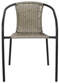 Καρέκλα - Πολυθρόνα CAMEL C5015.01 Μεταλλική Γκρί με Wicker 48x48-53x72 εκ. 48x53x72 εκ.