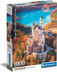 Clementoni Παζλ High Quality Collection Neuschwanstein 1000 τμχ - Compact Box