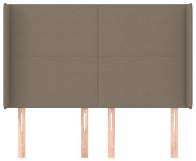 vidaXL Κεφαλάρι με Πτερύγια Taupe 147x16x118/128 εκ. Υφασμάτινο