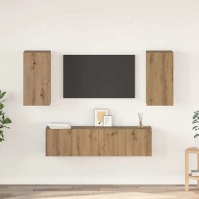 vidaXL Σετ επίπλου τηλεόρασης 4 pcs artisan δρυς 60 x 30 x 30 cm