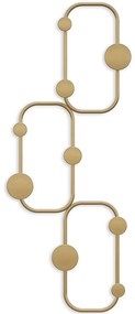 Κρεμάστρα Τοίχου 9 Θέσεων Lizzard 494PYT1164 28x5x70cm Gold Wallity Μέταλλο