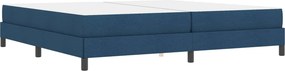 vidaXL Κρεβάτι με ελατήρια Μπλε 200 x 200 cm ύφασμα