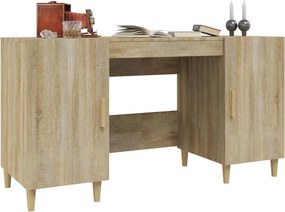 vidaXL Γραφείο Sonoma Δρυς 140 x 50 x 75 εκ. από Επεξεργασμένο Ξύλο