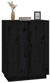 vidaXL Ντουλάπι Μαύρος 60x35x80 εκ. από Μασίφ Ξύλο Πεύκου