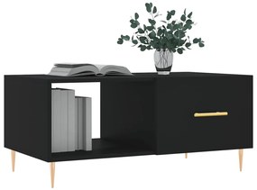 vidaXL Τραπεζάκι Σαλονιού Μαύρο 90x50x40 εκ. Επεξεργασμένο Ξύλο