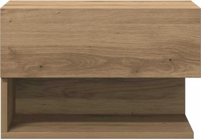 vidaXL Κομοδίνο Επιτοίχιο Καφέ Δρυς